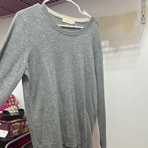 Tory Burch Gray Fitted Hoodie Sweatshirt